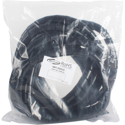 강원전자 넷메이트 케이블 정리용 헤리컬밴드 5m (24mm/블랙) NMT-SWA24