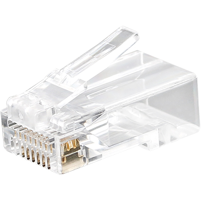 강원전자 플러그마스터 UTP CAT.6 RJ-45 8P8C EZ 플러그(클리어) - Three Prongs 핀 P8-007-48(낱개)