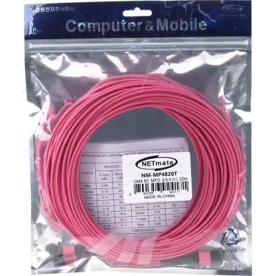 강원전자 넷메이트 OM4 8C MPO 광점퍼코드 20m NM-MP4820T