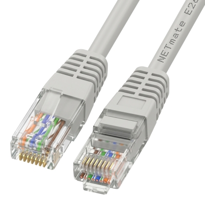강원전자 넷메이트 CAT.5E UTP 랜 케이블 1m, 그레이 NMC-U510G