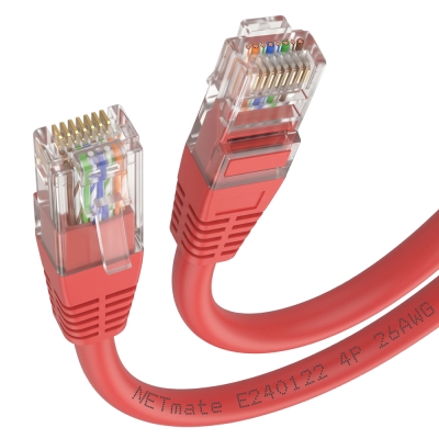 강원전자 넷메이트 CAT.5E UTP 랜 케이블 10m, 레드 NMC-U510R