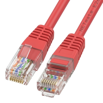강원전자 넷메이트 CAT.5E UTP 랜 케이블 10m, 레드 NMC-U510R