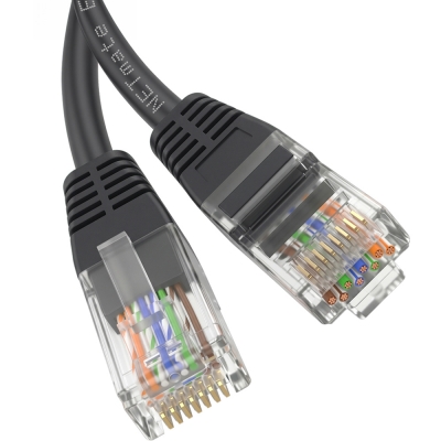 강원전자 넷메이트 CAT.6 UTP 랜 케이블 10m, 블랙 NMC-U610BK