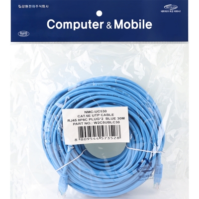 강원전자 넷메이트 CAT.5E UTP 크로스 랜 케이블 30m NMC-UC530